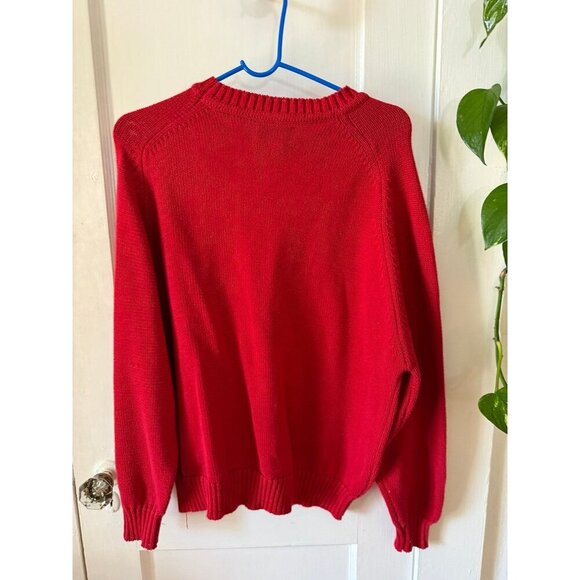 Lands End women’s size large red sweater - Picture 6 of 7